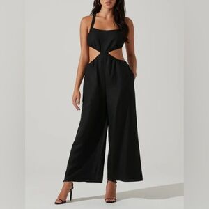 ASTR Cutout Wide Leg Jumpsuit, NEW